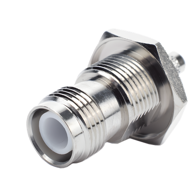 Conector TNC Hembra Inverso / Chasis Anillo Plegable / Cable RG-58/U / Bronce Niquelado / Contacto Oro