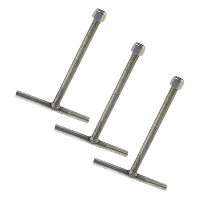 Juego de Anclas / Varilla Roscada 20x27 cm / Acero Galvanizado por Inmersión / 3 Piezas / 0.66 x 0.89 pies