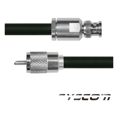 Cable Coaxial RG-214/U / 110 cm (3.61 ft) / BNC Macho a UHF Macho (PL-259) / 50 Ohms