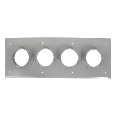 Placa Pasamuro / 4 Puertos / 4.0' (101.6 mm) / Aluminio / IP66 / 25.50 x 9.50 in