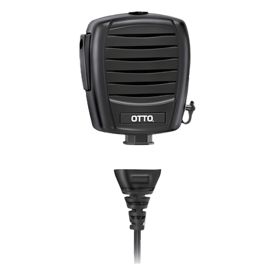 Micrófono Bocina de Uso Rudo / MIL-STD 810F / Cable RJ-45 Reemplazable / Clip 360° / Jack 3.5mm