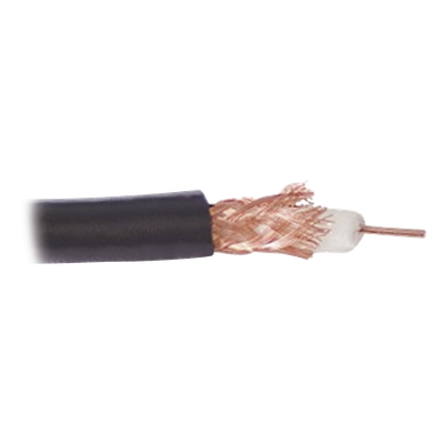 Cable Coaxial RG59 / Conductor Cobre 20 AWG / Blindaje 80% / 6.5 mm OD / 76 Ohm / 82% Velocidad
