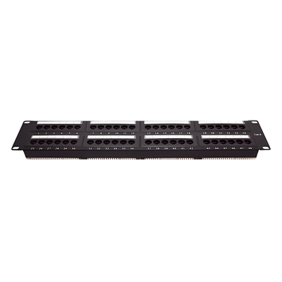 Panel de Parcheo de Impacto / 48 Puertos / Cat6 / 2U / 19 Pulgadas (48.26 cm) / T568A/T568B