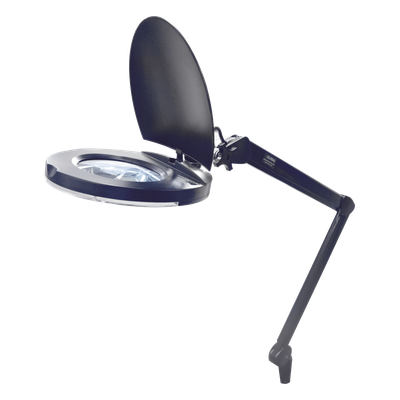 Lámpara de Escritorio con Lupa / 5 Dioptrías / 2.25X / 80 LED SMD / 1860 Lux / Abrazadera G / Brazos Ajustables