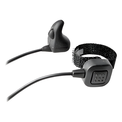 Micrófono-Audífono / Cancelación de Ruido / Cable Kevlar 20 kg / PTT Anillo / Compatible HYT y Motorola