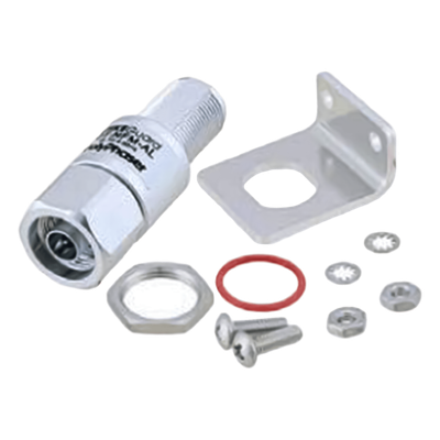 Protector RF Coaxial de Tubo de Gas / DC a 6 GHz / Conectores N Hembra-Macho / Pasa DC 150 V / 90 W / Montaje Mampara