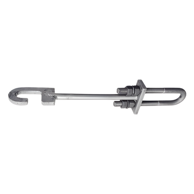Tensor tipo U / Doble tuerca 3/4" / Acero intemperie / 3 kg / Antivandálico