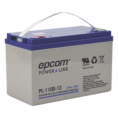 Batería AGM-VRLA Ciclo Profundo / 12 Vcc / 110 Ah / Terminales M6 HEX / Aplicación Fotovoltaica