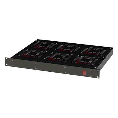 Ventilador para Rack 19" / 6 Abanicos / 1 Unidad de Rack / 110 Vca / 2.1 A / Carcasa de Acero Laminado