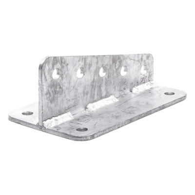 Ancla de Placa / 5 Perforaciones / 4 Puntos de Fijación / Acero ASTM-36 / Galvanizado en Caliente / 250 mm Ancho