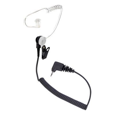 Audífono con Tubo Acústico / Conector 3.5 mm Angular / Cable Retráctil 7" (17.8 cm) / Uso Discreto
