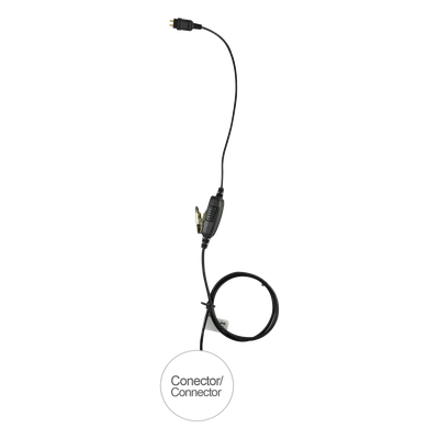 Micrófono de 1 cable serie LOC / Compatible MOTOTRBO XPR6000/7000, DGP4150/6150/8050/5050 / Cable reforzado con Kevlar / Conector 5 lb / PTT ergonómico