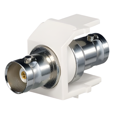 Módulo Acoplador Coaxial / Tipo BNC / Keystone / 50 Ohms / Blanco Mate