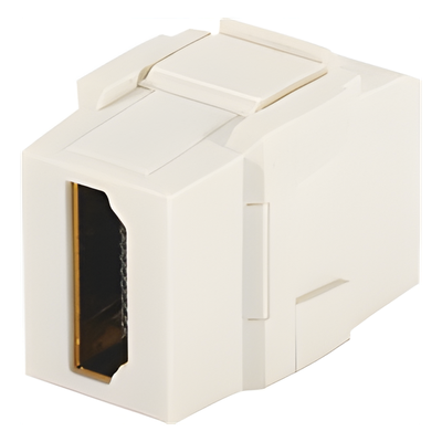 Módulo Acoplador HDMI / Keystone / HDMI 2.0 Cat 2 / Tipo-A Hembra-Hembra / 0.65' x 0.88' / Blanco