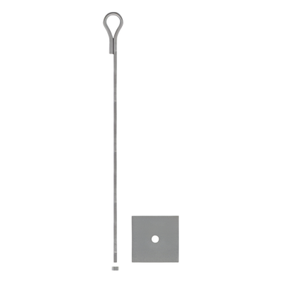 Ancla para Retenida de Muro / Varilla 5/8' / 650 mm / Galvanizado Electrolítico / 2.13 ft