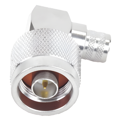 Conector N Macho / Ángulo Recto / Anillo Plegable / 50 Ohm / Para Cables Serie 400