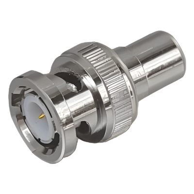 Adaptador en Línea / 75 Ohm / BNC Macho a RCA Hembra / 13.9 mm x 27 mm / 0.55 in x 1.06 in