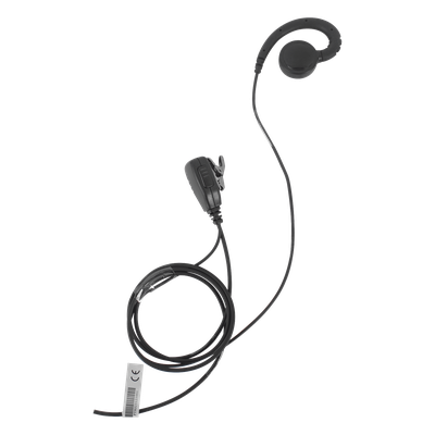 Micrófono de Solapa con Audífono / Cable Kevlar Reforzado / PTT Integrado / Clip Giratorio 360° / Gancho PTE Médico
