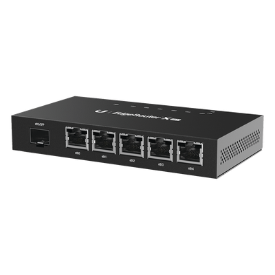 Router Gigabit / 5 Puertos RJ45 + 1 Puerto SFP / Dual-Core 880 MHz / 256 MB DDR3 / EdgeOS / -10°C a 45°C / 4.66 x 2.46 x 0.75 in