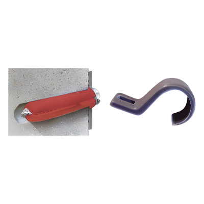 Kit de fijación / 8 grapas + tornillos + taquetes / Tubo 1/2" / Polietileno flexible / -10°C a +120°C / Interior y exterior