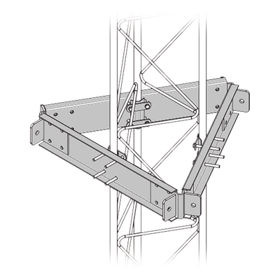 Estabilizador antitorsión / Acero galvanizado en caliente / 6 puntos de sujeción / Compatible con antenas ≥1m / 3 brackets incluidos