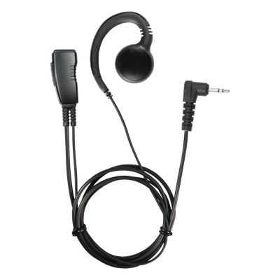 Micrófono de Solapa / Estilo Gancho / Cable 30' (76cm) / Kevlar / PTT / 1-Pin Motorola