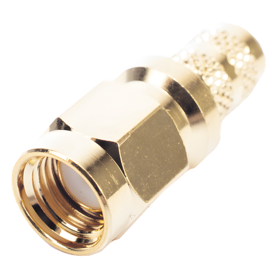 Conector SMA Macho Inverso / Anillo Plegable / Cables RG-8/X, LMR-240, 9258 / Cuerpo y Contacto Oro / Aislante Teflón