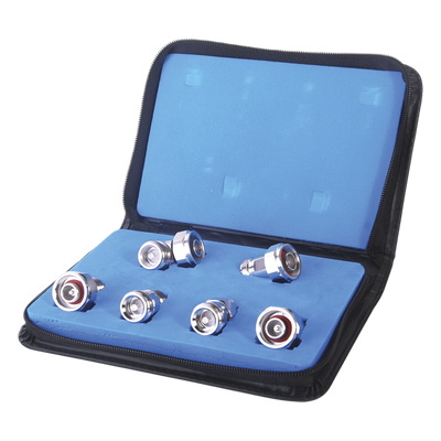 Kit de Adaptadores de Bajo PIM / MINI DIN 4.1-9.5 a N / 6 Piezas / Hasta 7.5 GHz / VSWR 1.20:1