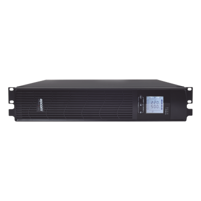 UPS de 1000VA/900W / Topología On-Line Doble Conversión / Entrada y Salida de 120 Vca / Clavija de Entrada NEMA 5-15P / Pantalla LCD Configurable /Formato Rack/Torre