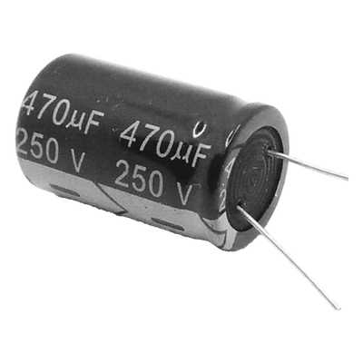 Capacitor Electrolítico / 470 µF / 250 Vcc / 105 °C / Radial 25 x 40 mm