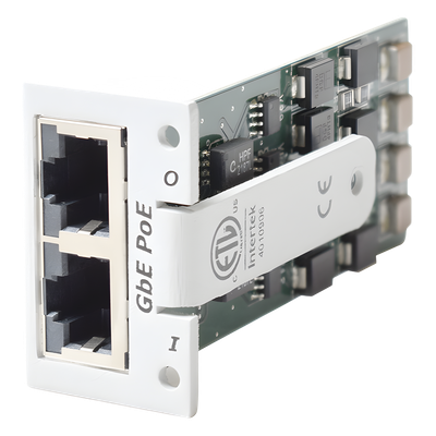 Módulo Protector PoE / Ethernet 10/100/1000 Mbps / 11 VCC / Pines 1,2 y 3,6 / 3 pF / Para Chassis TCPXH Rack 19"