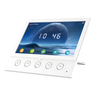 Monitor IP/SIP para Interior / Pantalla Capacitiva 7" / Wi-Fi 2.4 GHz / Audio HD Bidireccional / PoE / 8 Entradas de Alarma / RS485