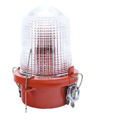 Lámpara de Obstrucción / LED IR Roja / Baja Intensidad 32.5 cd / 120-240 Vca / 360° Cobertura / IP Aeronáutico