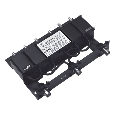 Duplexer Móvil / 806-869 MHz / 6 Resonadores / 50 W / 70 dB Aislamiento / 5-10 MHz Separación / 1.25 x 6.0 x 6.5 in