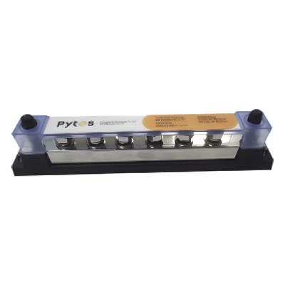 Bloque de Terminales / 6 Líneas / 600 A / 52 VDC o 300 VAC / Cobre Estañado 8x25 mm / IP con Cubierta