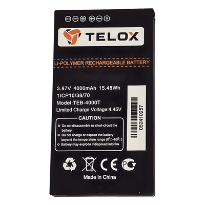 Batería Li-Ion / 4000 mAh / 3.8 VCC / 13.68 Wh / Carga 4.35 VCC