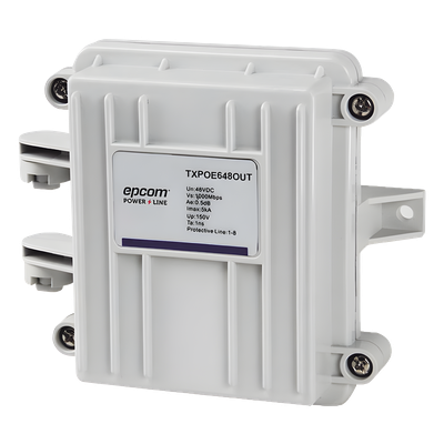 Protector PoE / Exterior IP65 / Gigabit 1000 Mbps / 802.3af/at/bt/bz / 5 kA / -40 a 80°C