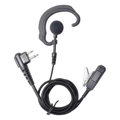 Micrófono de Solapa con Audífono / Cable Kevlar Trenzado / PTT Integrado / Gancho Ergonómico / Compatibilidad 20+ Radios Motorola