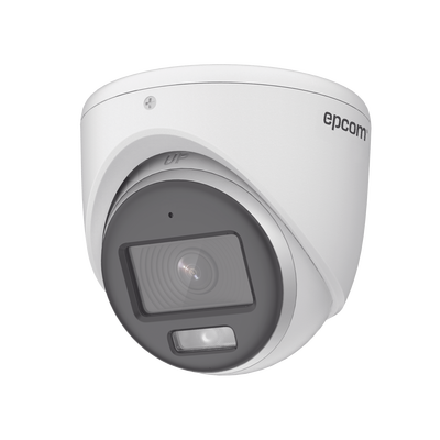 Cámara Turret TURBOHD / 3K 5 Megapixel / Color 24/7 / Luz Blanca 20 m (65.6 ft) / IP67 / Micrófono Integrado / 4 Tecnologías / Lente 2.8 mm