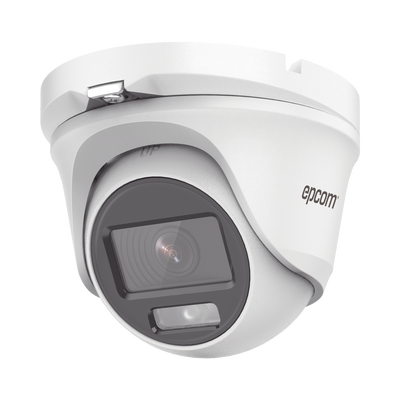 Cámara Turret TURBOHD / 2 Megapixel 1080p / Color 24/7 / Luz Blanca 20 m (65.6 ft) / Ángulo 105° / Audio Integrado / IP66 / 4 Tecnologías Seleccionables