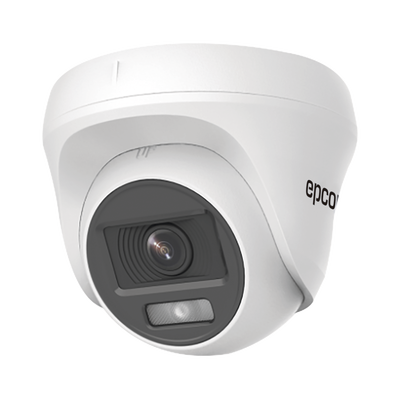 Cámara Turret TURBOHD / 2 Megapixel / Color 24/7 / Luz Blanca 20 m (65.6 ft) / Micrófono Integrado / 4 Tecnologías / Interior
