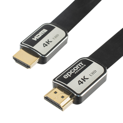 Cable HDMI / 1m (3.28ft) / 18Gbps / 4K@60Hz / Plano / 30AWG / Conectores Oro