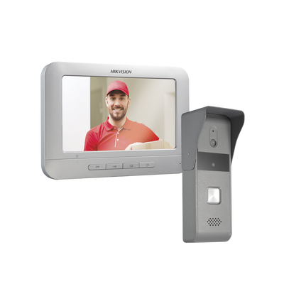 Kit de Videoportero Analógico / Pantalla LCD 7" / Resolución 800x400 / Cámara Pinhole 720x576 @ 30 fps / Ángulo 98° / IP65 / Expandible 3 Monitores y 2 Frentes de Calle