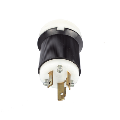 Clavija Industrial con Bloqueo de Media Vuelta / 30 A / 250 V CA / 2 Polos 3 Hilos / NEMA L6-30P / 2.75' (69.85 mm) Alto