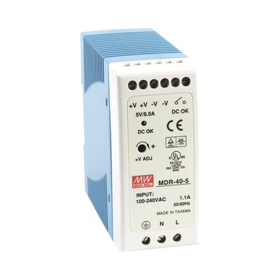 Fuente de Poder Industrial / Riel DIN / 5VCC 40W / Entrada Universal 85-264VAC / 1.31 x 3.54 x 3.94 in