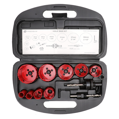 Juego de Brocas Sierra / 9 Piezas / 3/4" a 2-1/2" / Bi-Metal HSS / Profundidad 40 mm / Estuche PVC