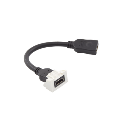Adaptador HDMI / Pigtail Hembra-Hembra / 4K UHD / HDMI 2.0 / Faceplate 2 Salidas / 0.61 m (2 ft) / Blanco