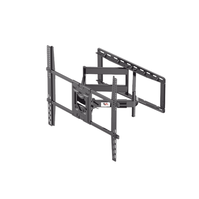 Soporte de Pared Articulado / Pantallas 75" a 110" / VESA 400x400 a 800x600 mm / Carga 90.9 kg (200 lbs) / Extensión 7.2 a 70 cm / Rotación 45° / Inclinación +10° a -5°