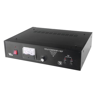 Transmisor de TV / 10W RMS Ajustable / Canal 9 VHF / Operación 24/7 / 50°C / Aluminio