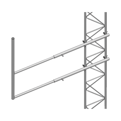 Brazo de Montaje tipo F / Acero ASTM A36 / Galvanizado Electrolítico / Extensión 74.5 cm / Peso 6.55 kg / Compatible STZ-30